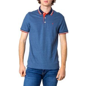 Jack Jones Blue Cotton Polo Men's Shirt